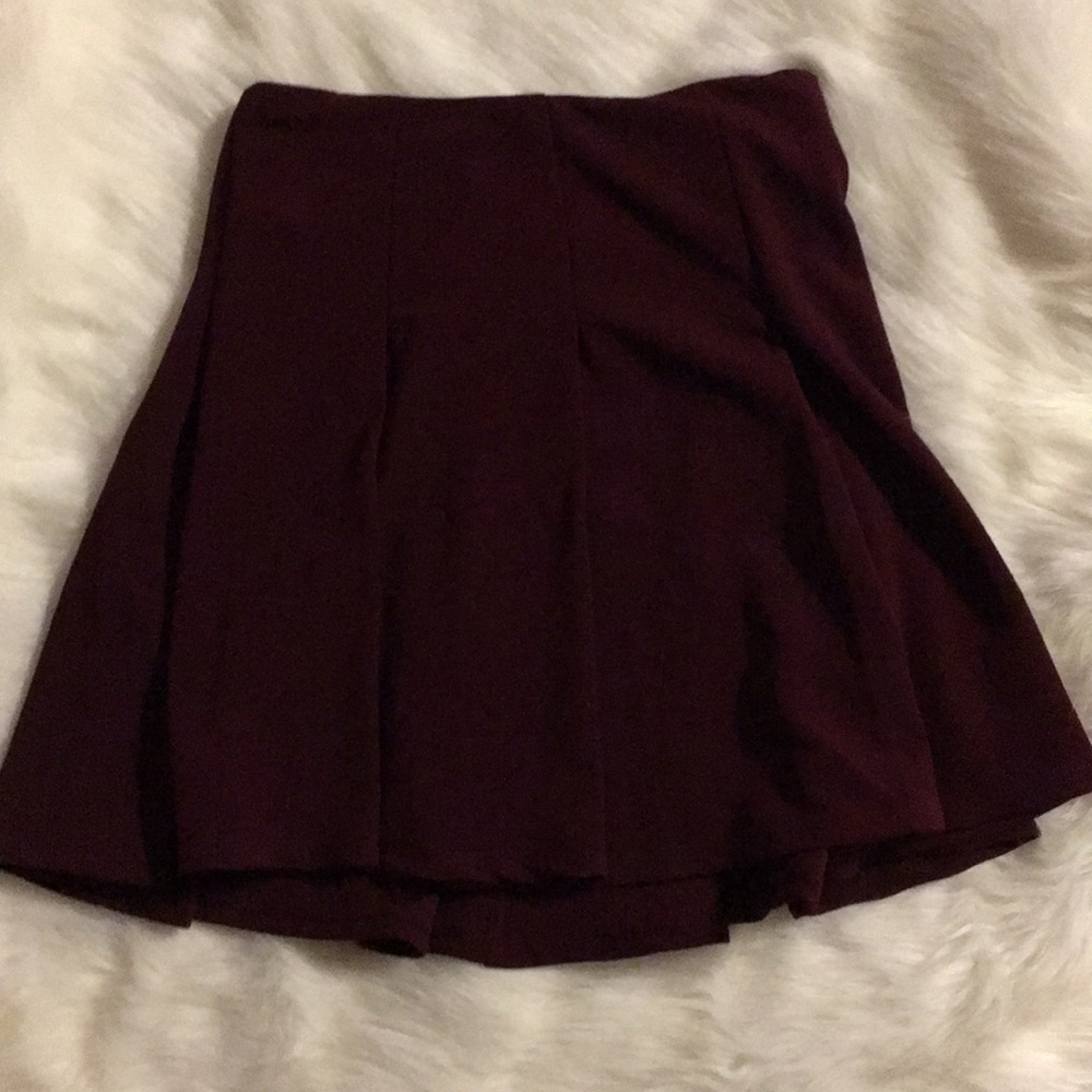 Cranberry lush pleated skirt